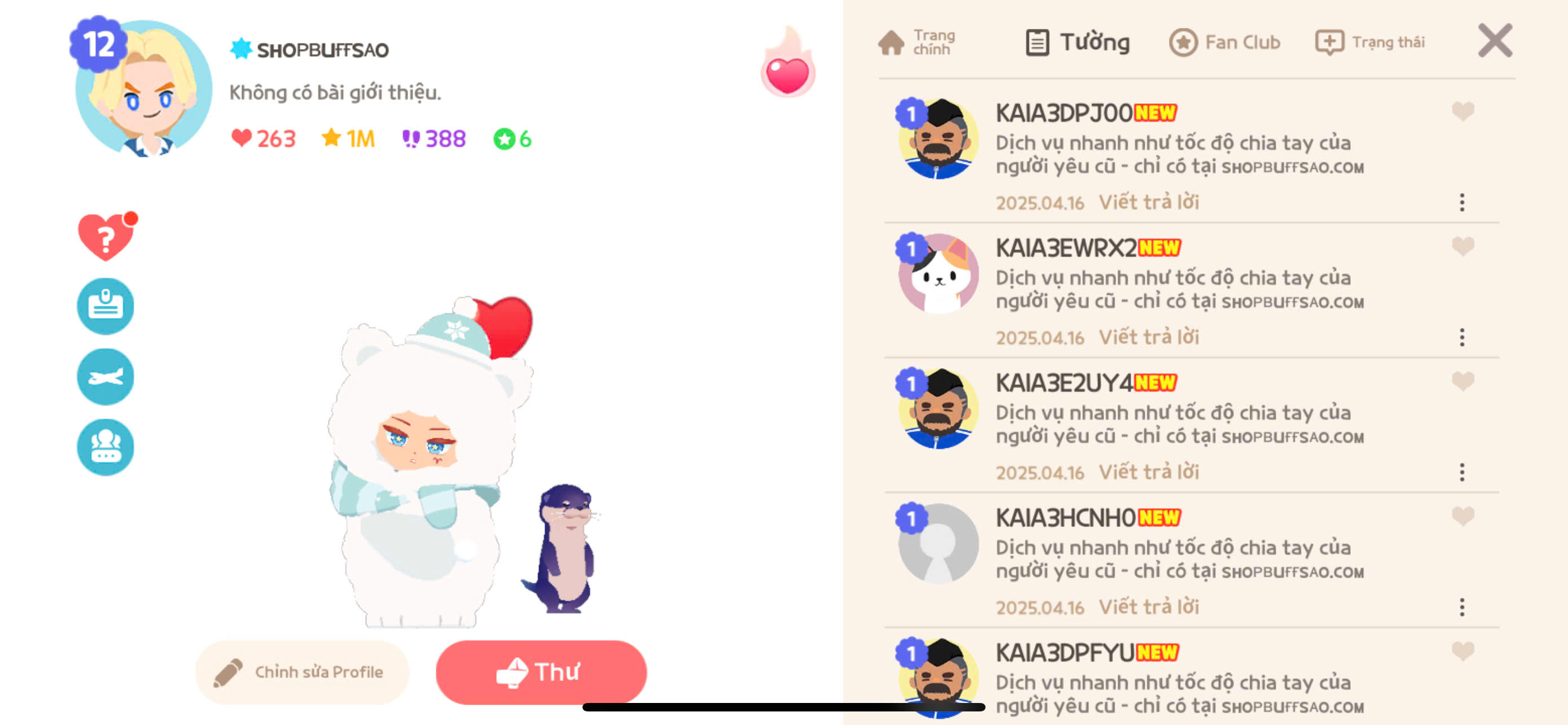 KÍ TƯỜNG 50K TIN ( KÉO DÀI KHÔNG HẾT )